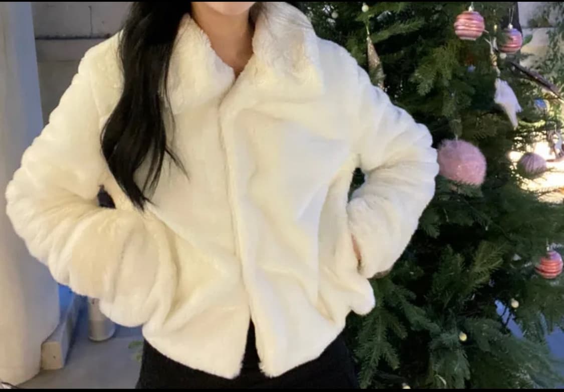 화이트 소프트 퍼 자켓 히메갸루 오네갸루 stc핑세이코 달천 양산형 상품이미지1