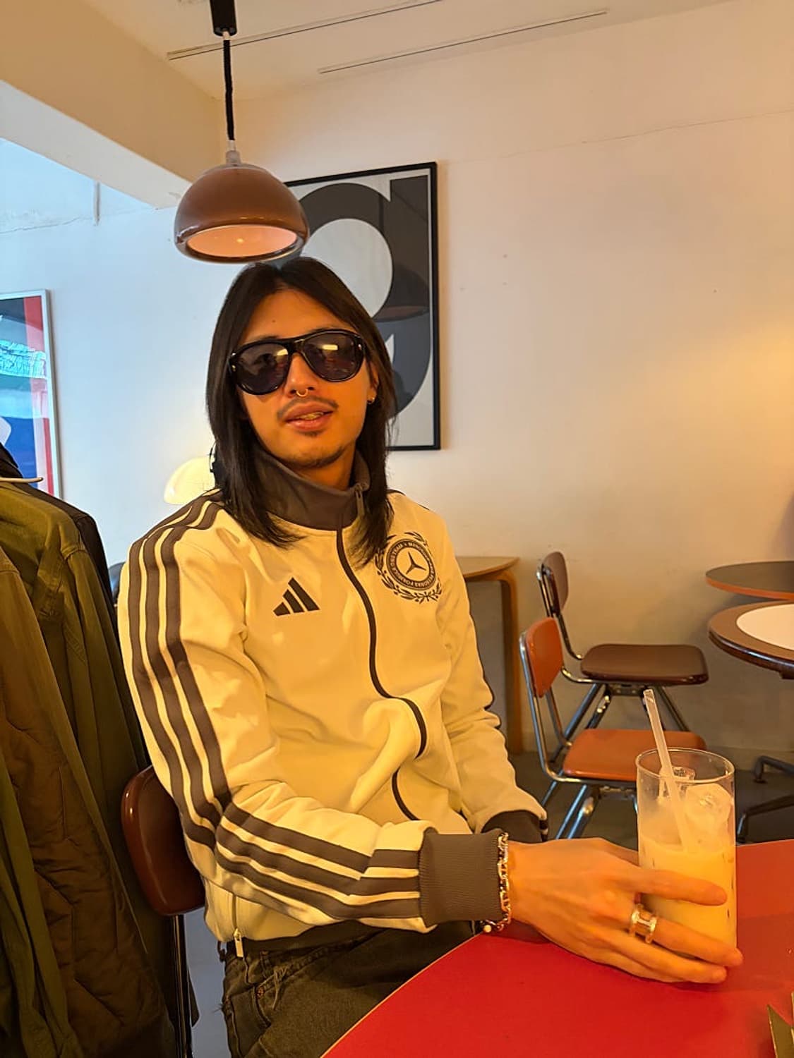 빨간줄 착용) 아디다스 메르세데스 트랙탑 저지 상품이미지1