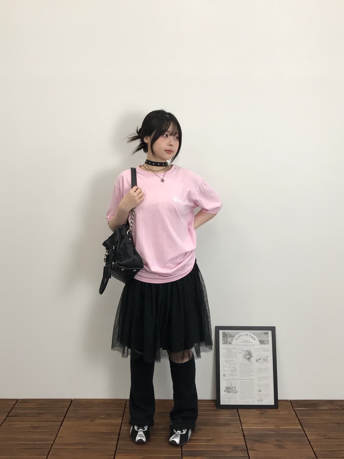 Stussy Basic Logo Pink Tee 상품이미지1