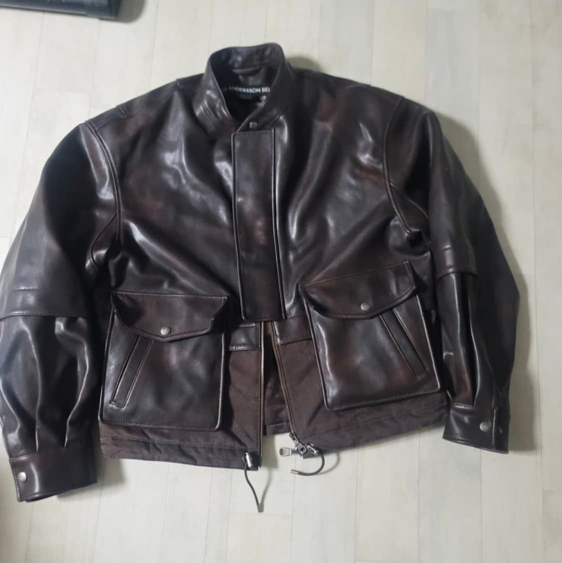 앤더슨벨 퀼티드 램스킨 레더 봄버 L 상품이미지3