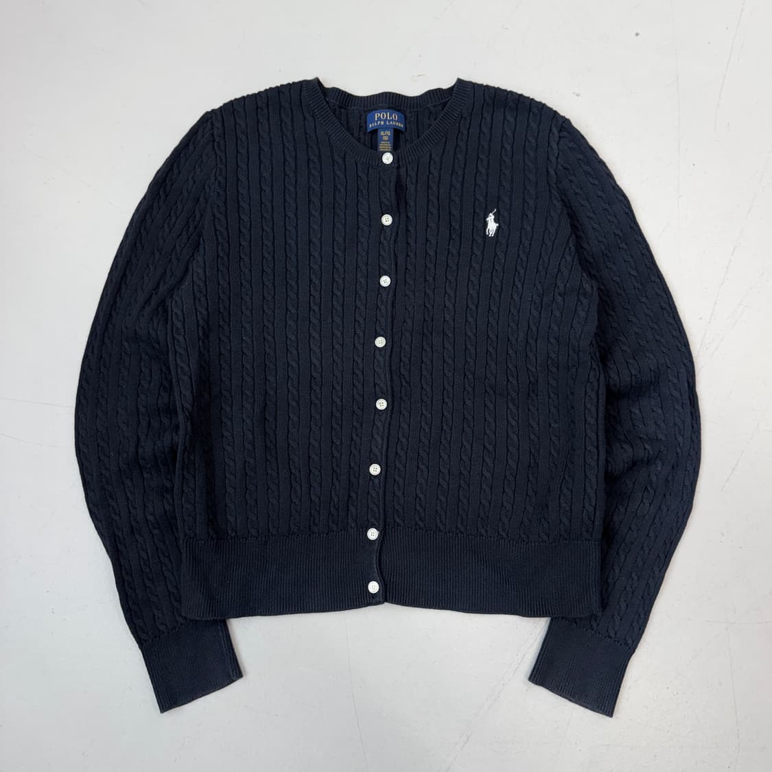 폴로 신형 포니 딱붙 꽈배기 니트 가디건 상품이미지2