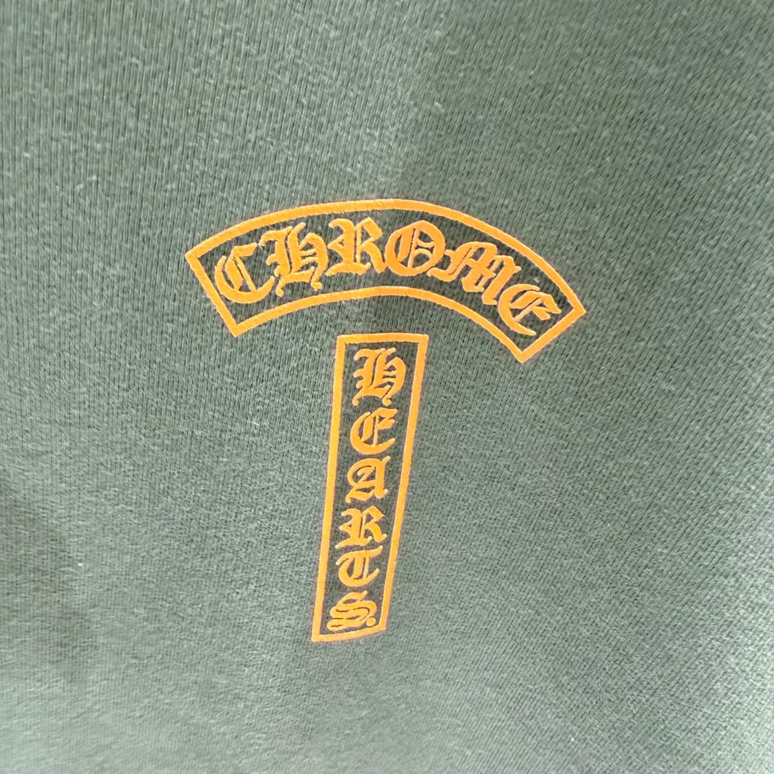 L / 크롬하츠 USA 스크립토 로고 후드 그린 티셔츠 상품이미지4