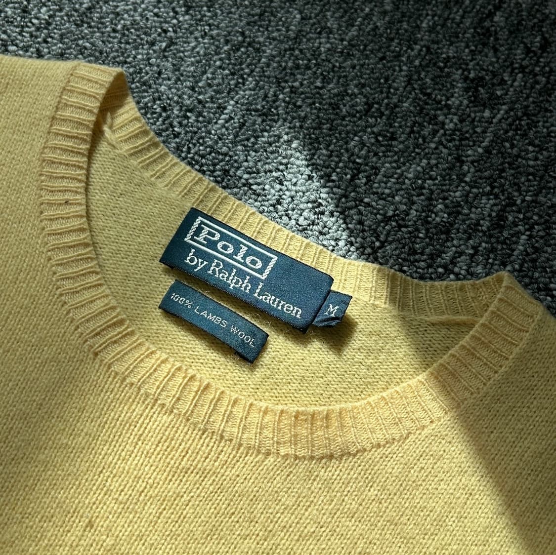폴로 랄프로렌 램스울 옐로우 니트  상품이미지5
