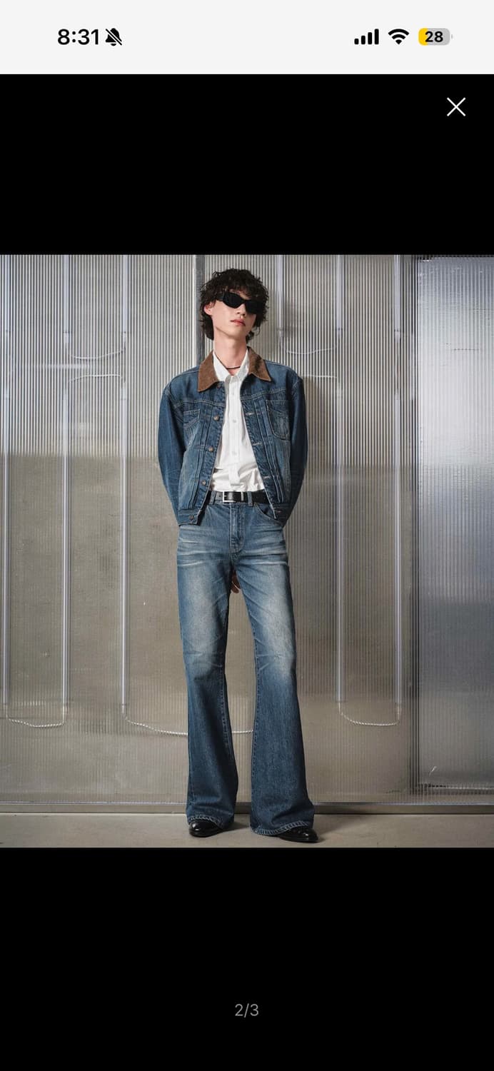 엘무드 잔느 플레어 데님 프렌치 블루 (44) 상품이미지2