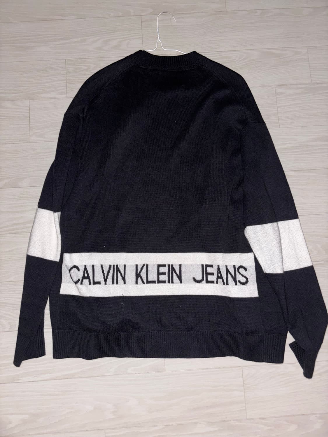 캘빈클라인 코튼 블럭 니트 가디건 상품이미지1