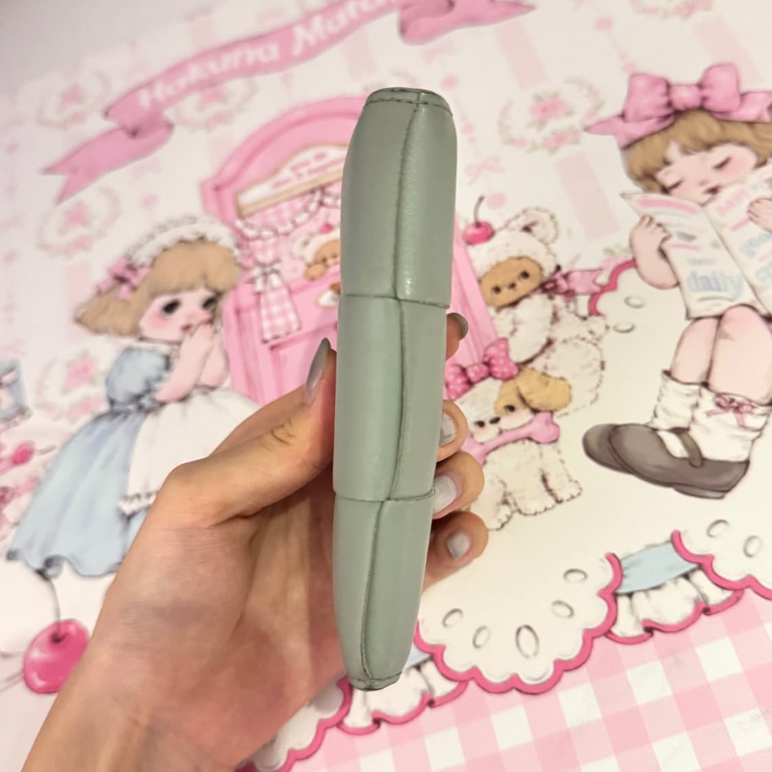 보테가베네타 카세트 지갑 민트 상품이미지3