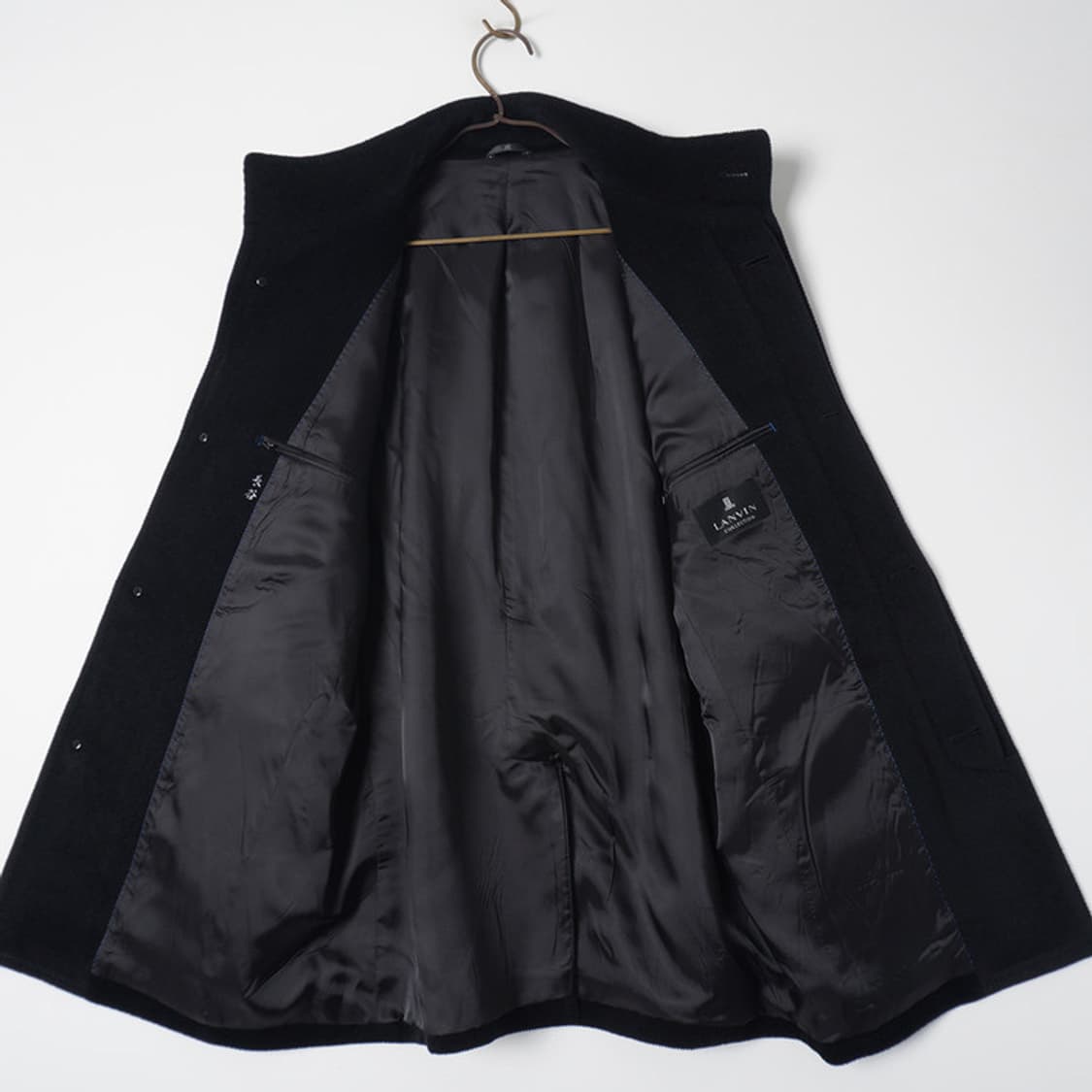 Lanvin Collection 블랙 스탠드 카라 하프코트 상품이미지3