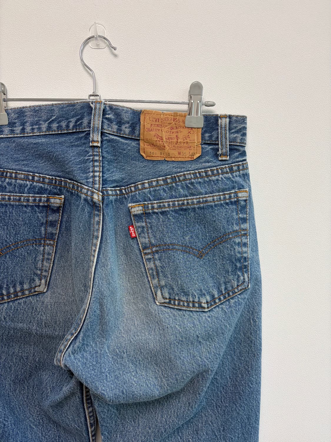 90s 리바이스 501 페인팅 데님 made in usa 상품이미지6