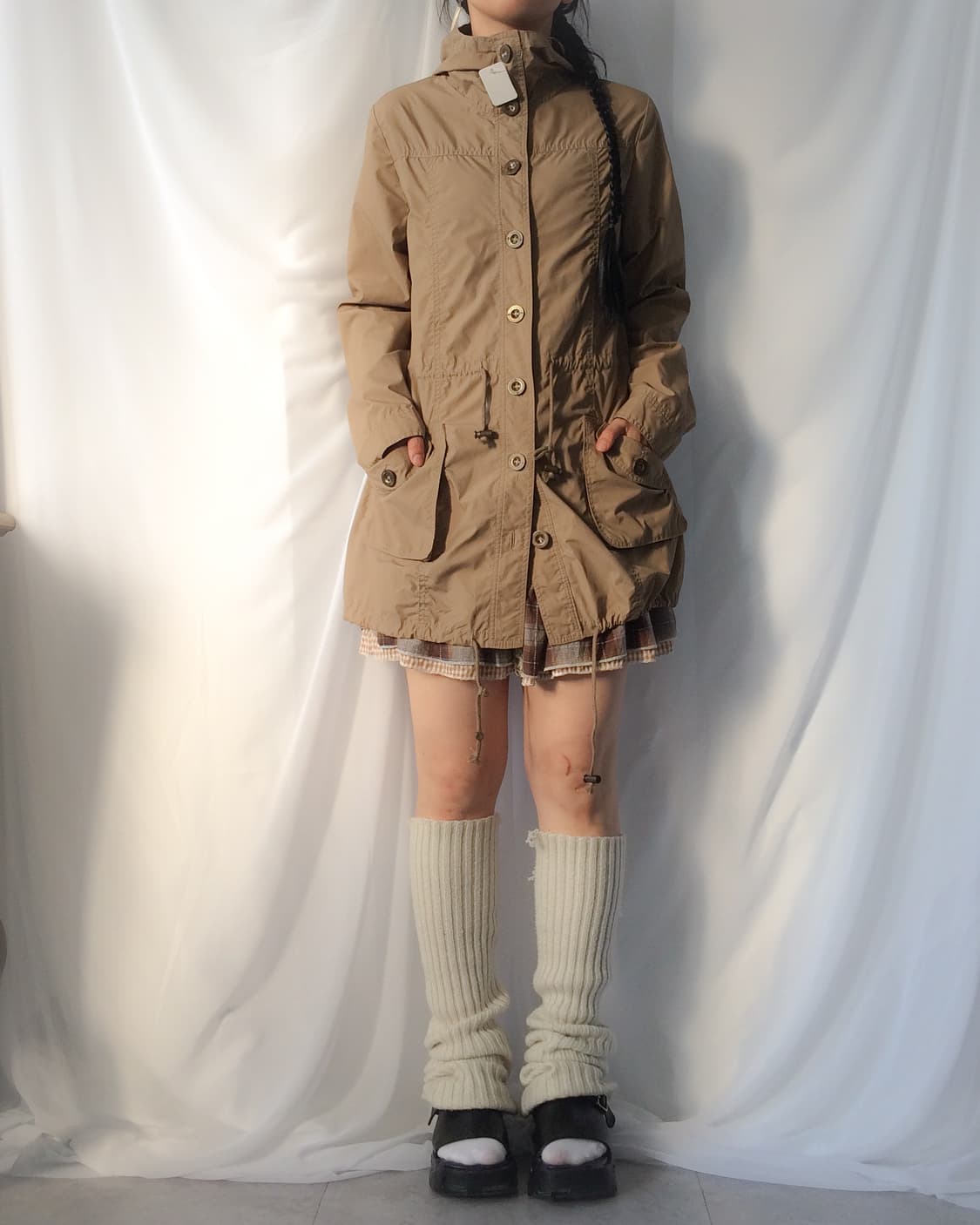 High neck hood cotton jacket 상품이미지1