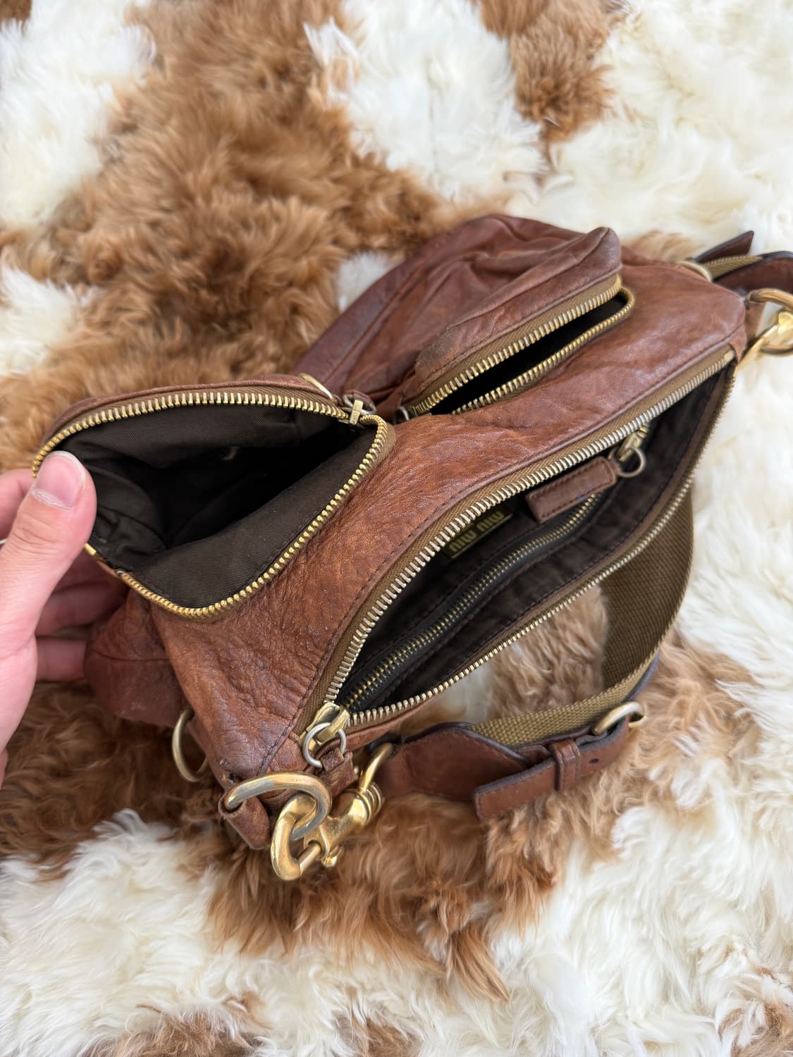 90s miu miu leather pocket bag 상품이미지2