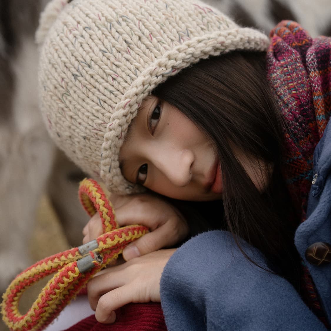 솜사탕 니트 비니 상품이미지3