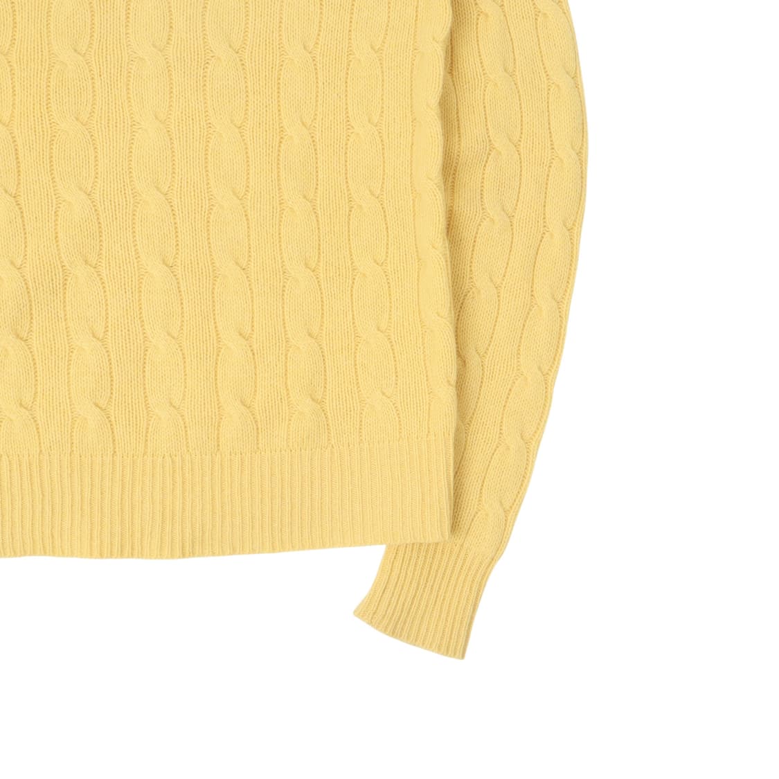 폴로 랄프로렌 옐로우 울 캐시미어 스웨이드 패치 니트 상품이미지7