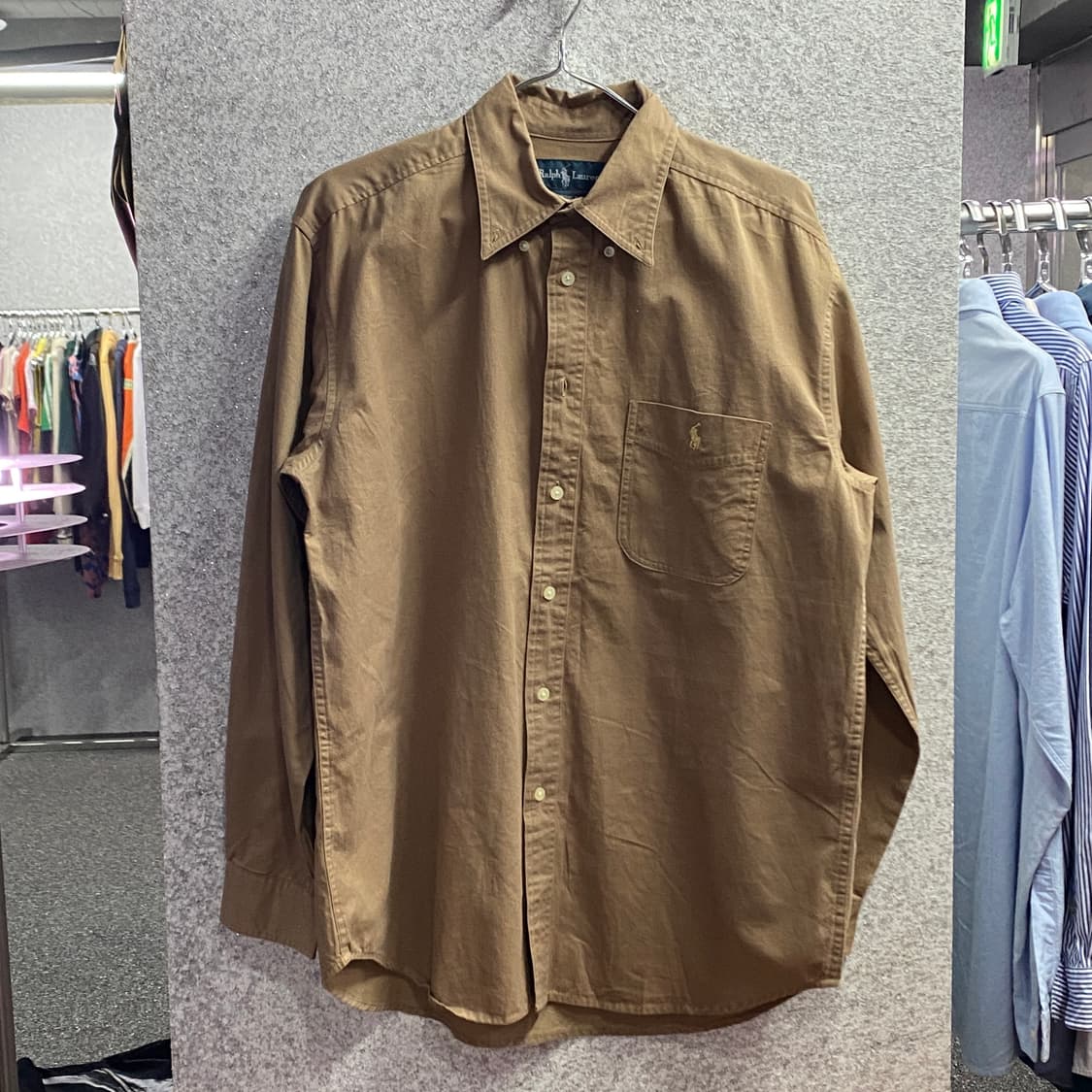 폴로 랄프로렌 클래식핏 브라운 셔츠 B3676 상품이미지2