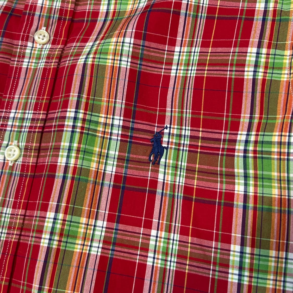 S) 폴로 랄프로렌 클래식 체크 포플린 셔츠 상품이미지4