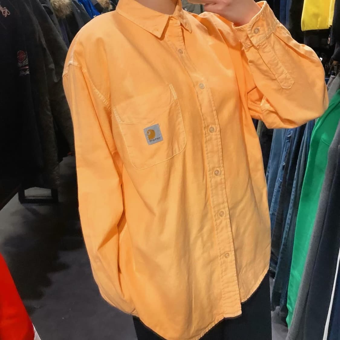 [IM]칼하트 긴팔셔츠 오렌지 상품이미지3