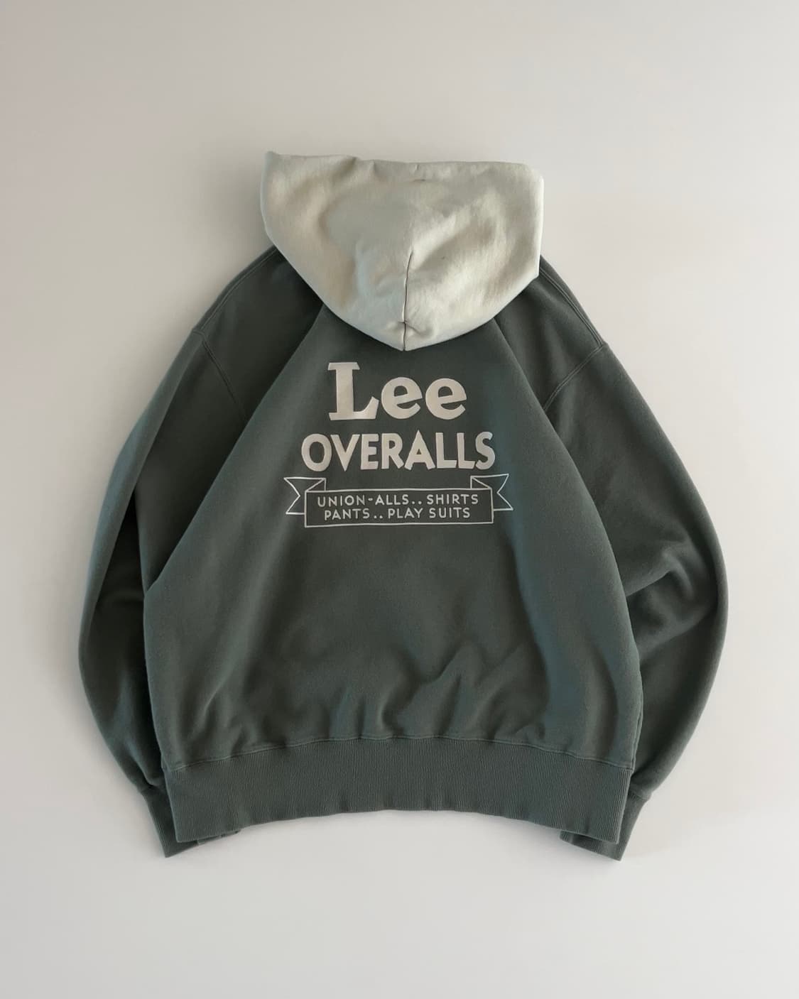 리 배색 백로고 후드티 L 상품이미지1