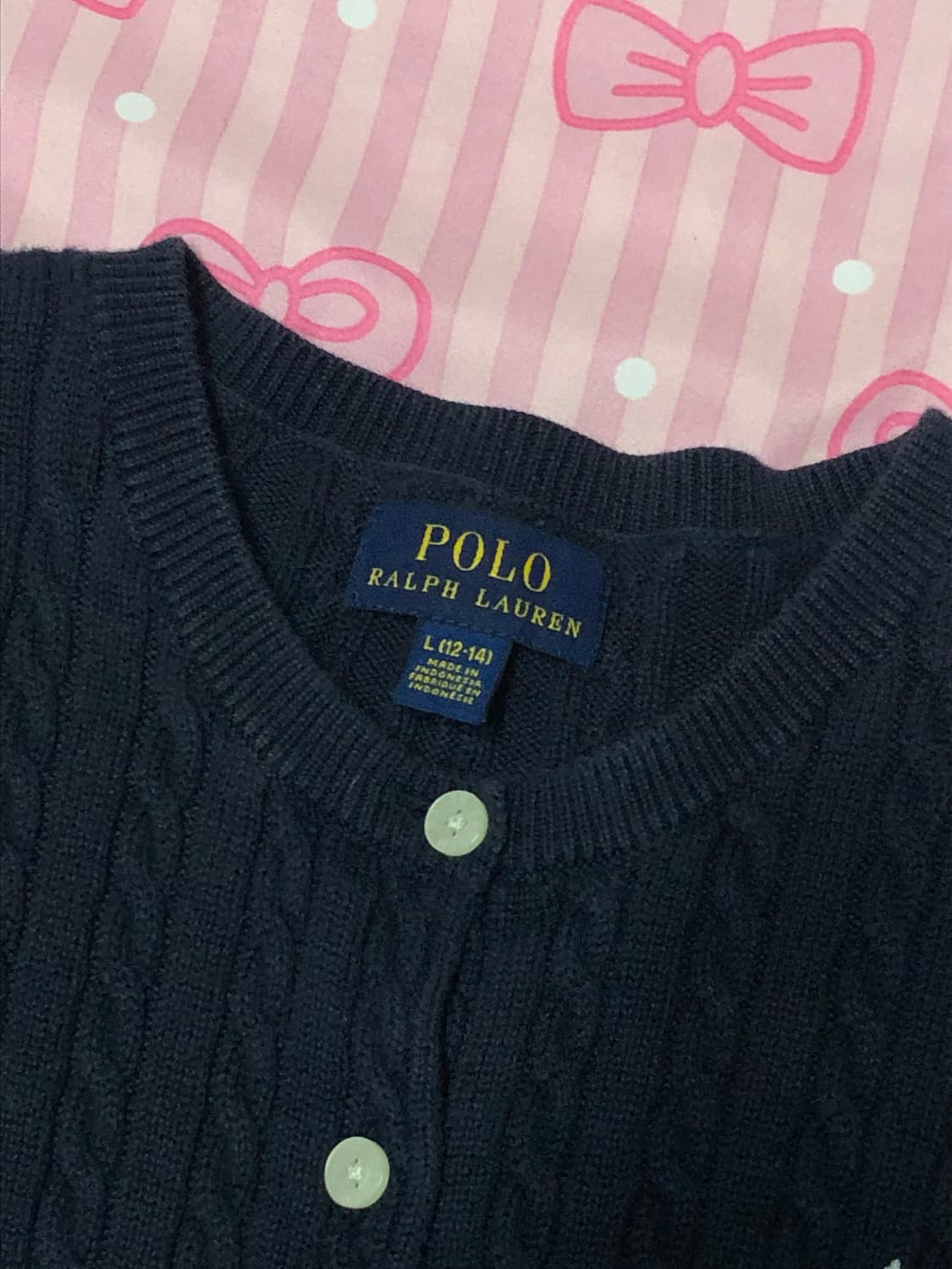 폴로 네이비 꽈베기 가디건  상품이미지4