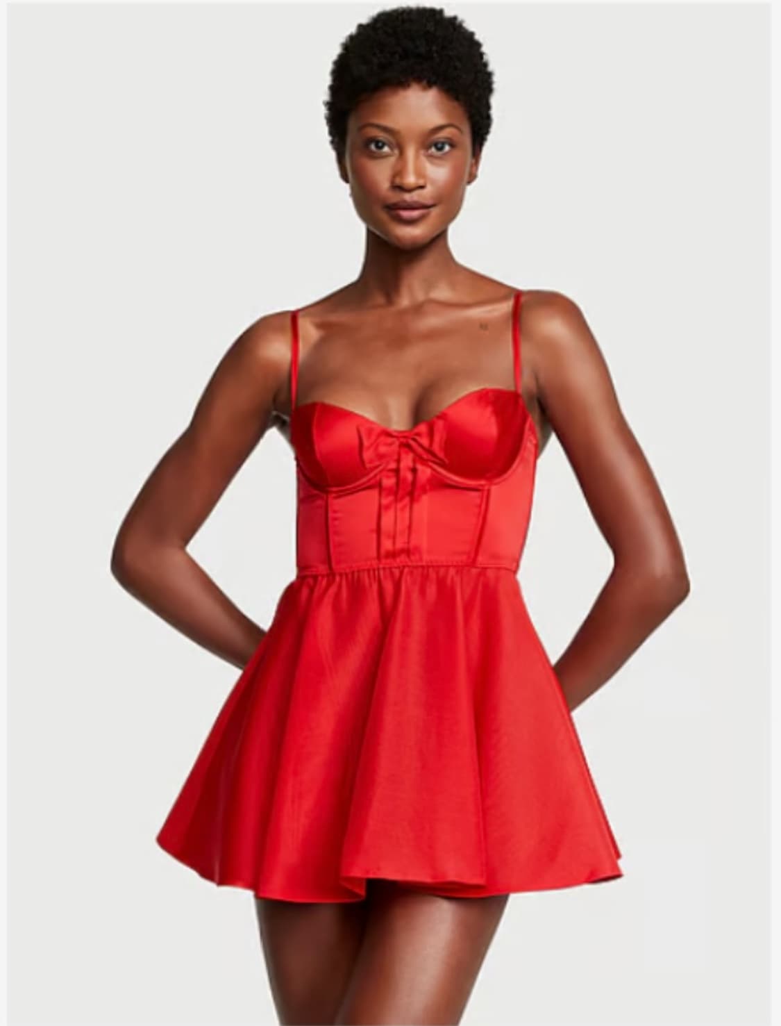 victoria’s secret 빅토리아시크릿 보우 뷔스티에 슬립 드레스 상품이미지1