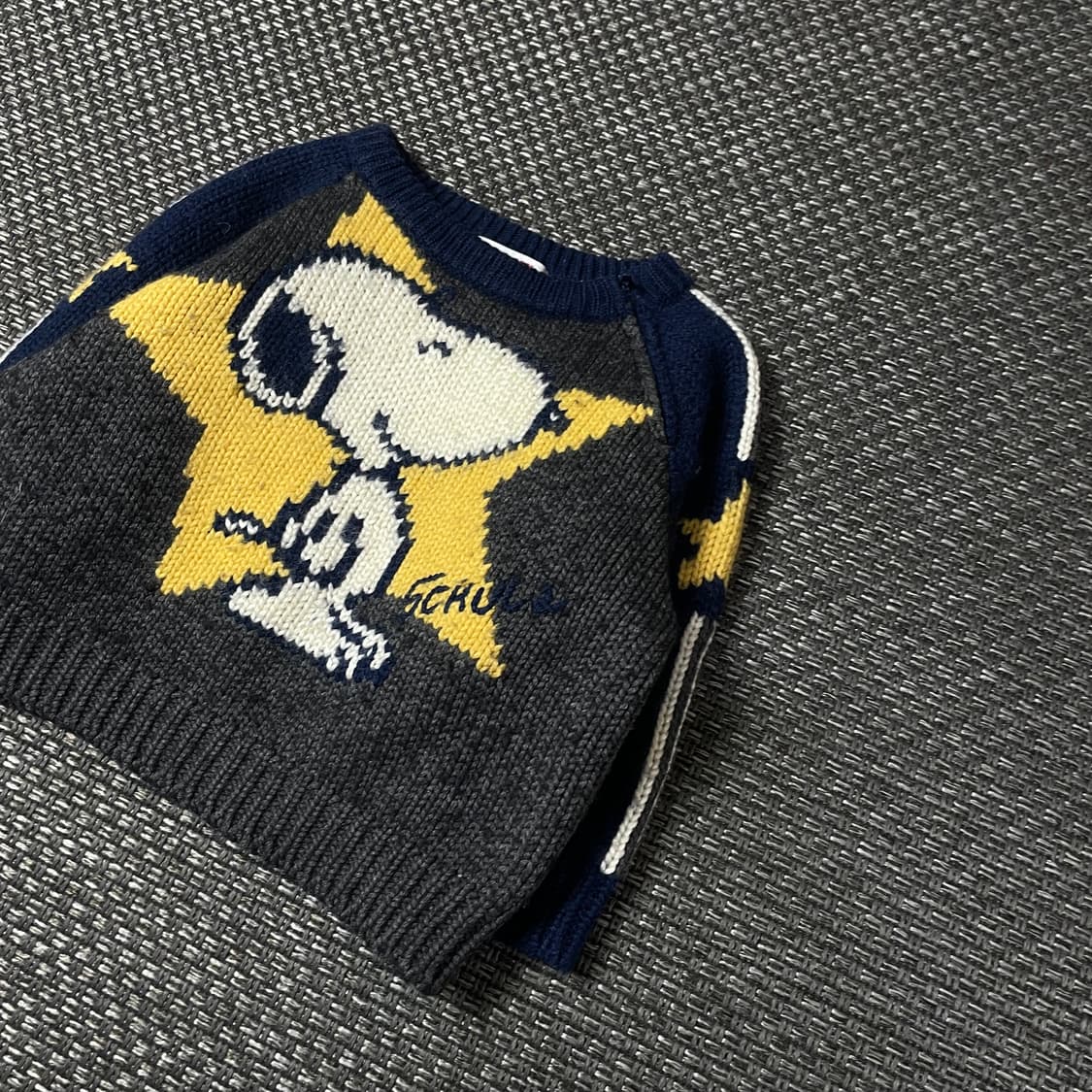 빈티지 스누피 키즈 별 긴팔 니트 80 상품이미지4