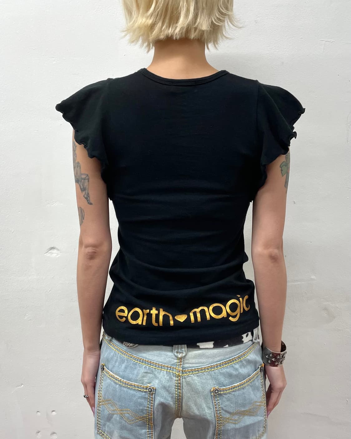 Napoleon Shirring Black T-shirt  상품이미지4