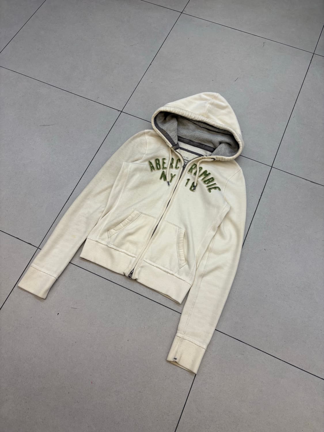 아베크롬비 크림 후드집업 상품이미지3