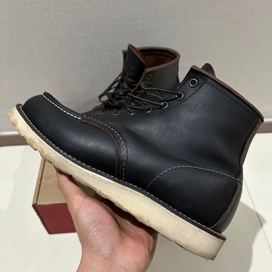 [265/8.5D] 레드윙 6인치 목토 부츠 8849 블랙 프레리 상품이미지2