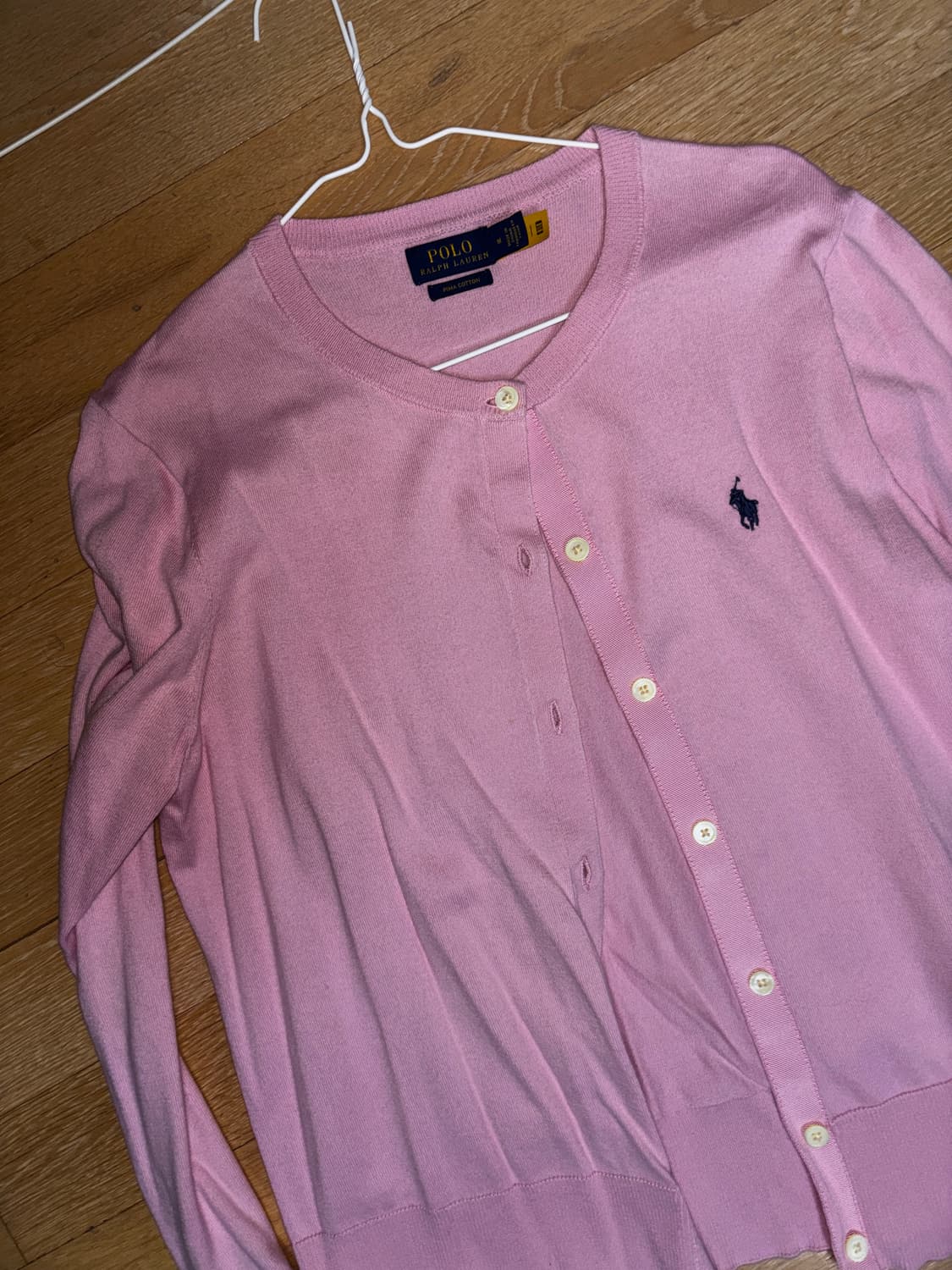 폴로 피마코튼 핑크 가디건 상품이미지2