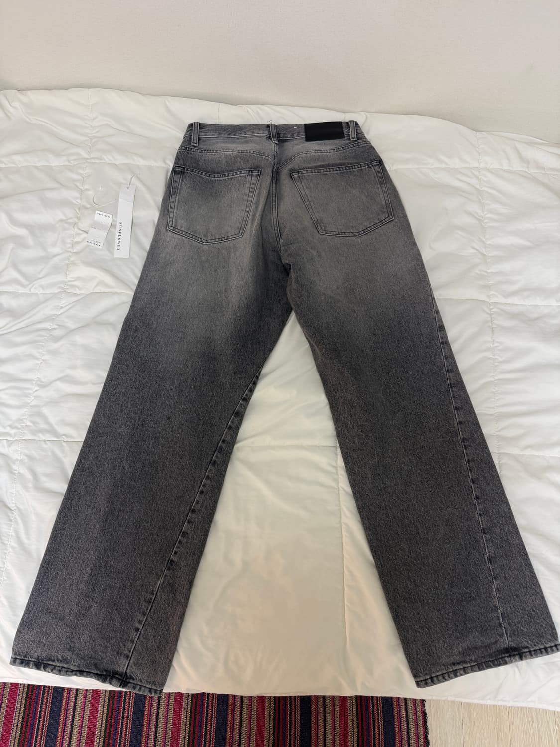 [30/32]선플라워 와이드 트위스트 데님 블랙스톤 상품이미지2