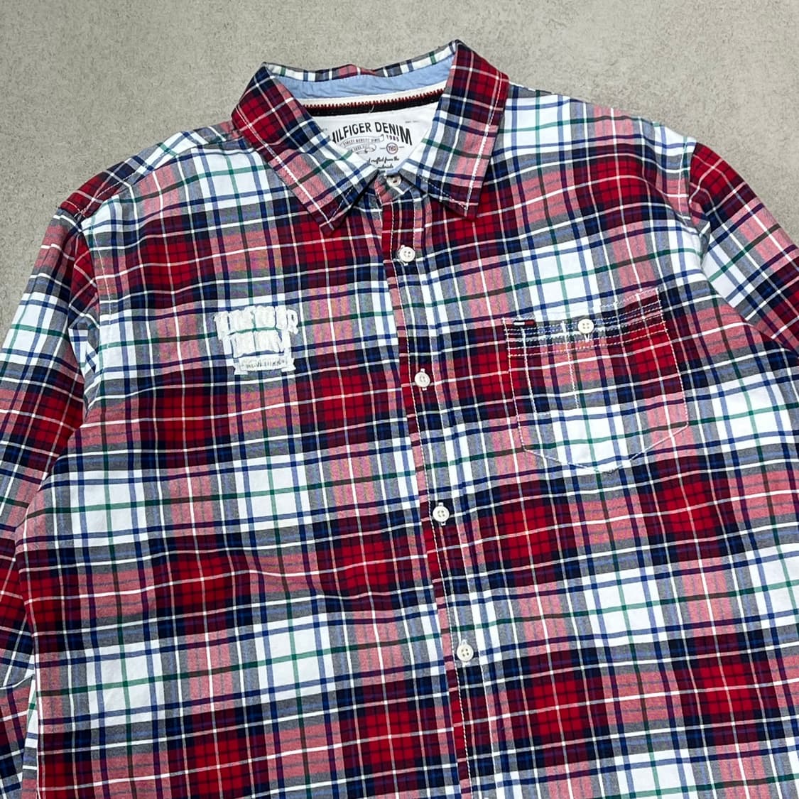 타미힐피거 자수 체크셔츠 s10681 상품이미지3