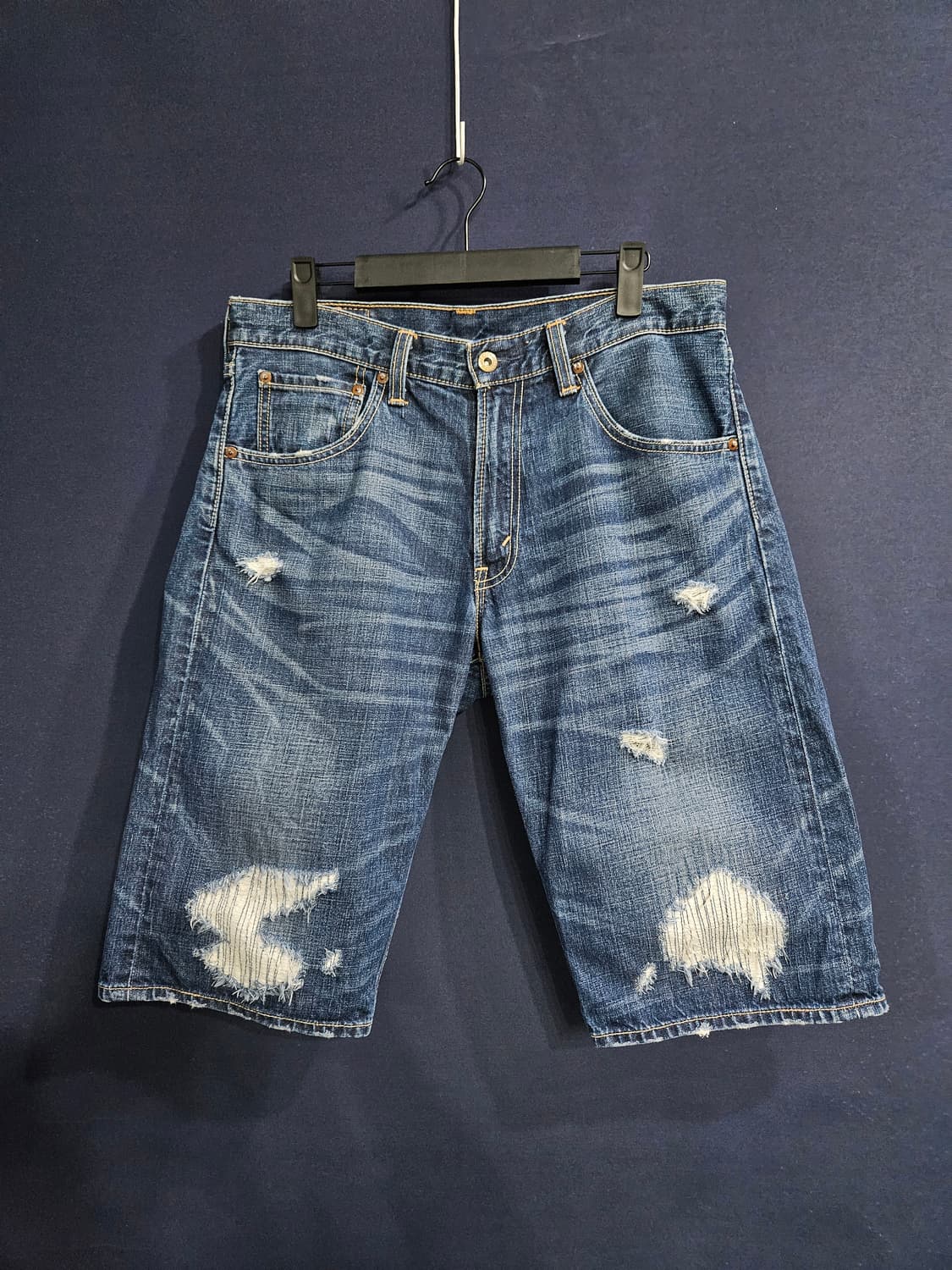 리바이스 503 블루 남성 허리 32 빈티지 데님 반바지  상품이미지1