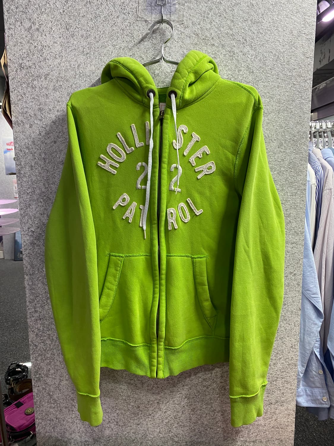 홀리스터 아치로고 그린 후드집업 B3419 상품이미지2