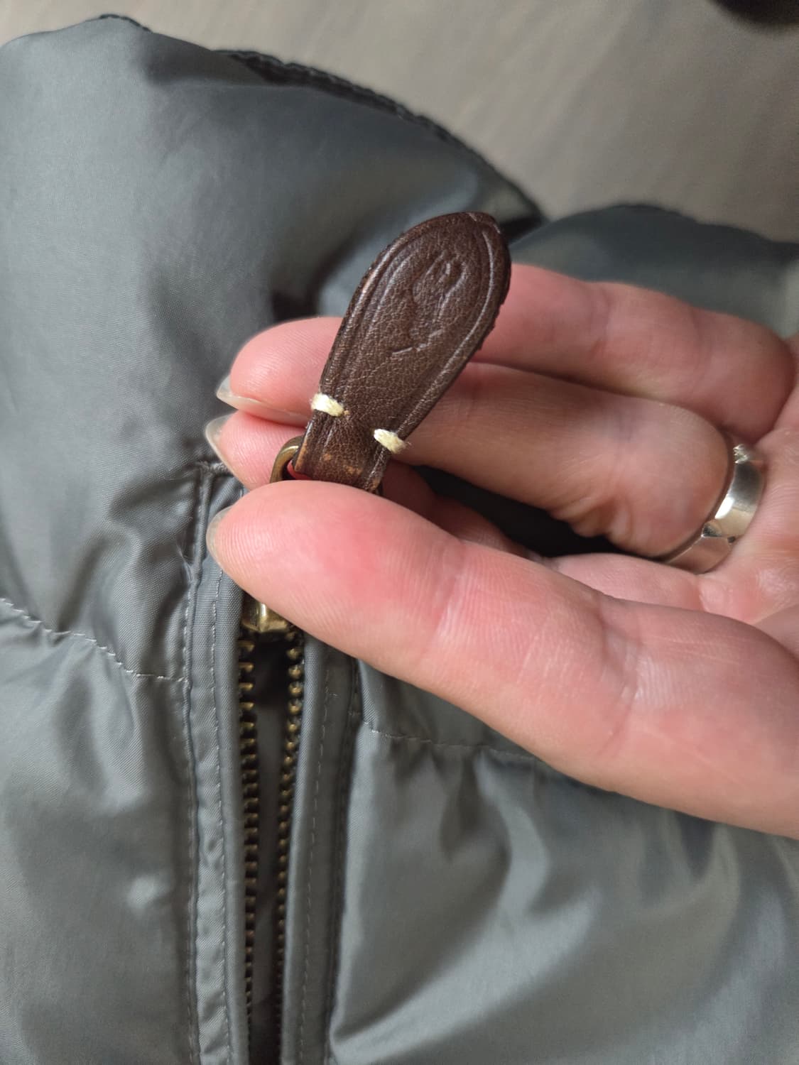 [폴로 랄프로렌-XL] 양면 패딩 조끼 그레이/다크그린 상품이미지5