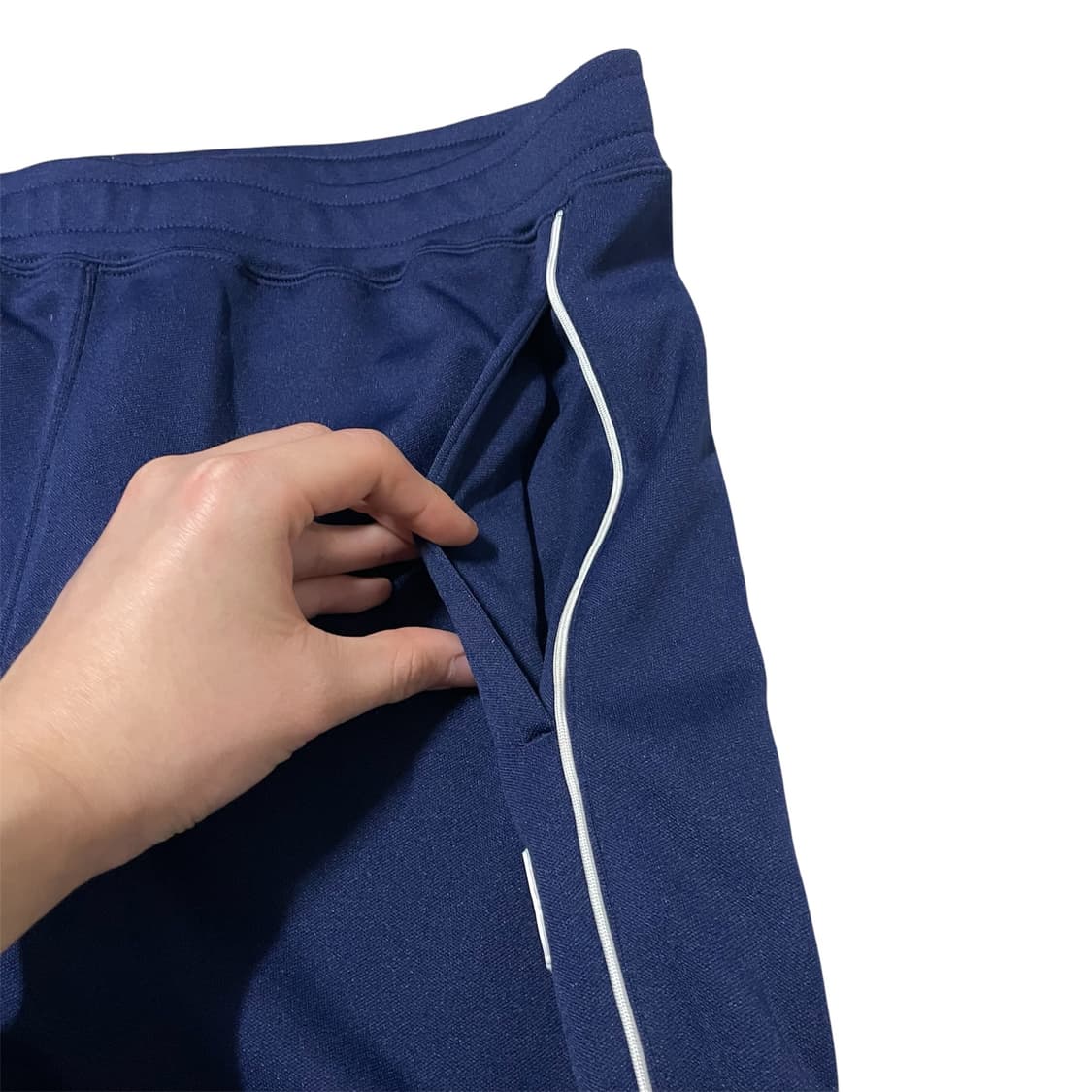 L) 베이프 헤드 로고 스냅 버튼 트랙 팬츠 네이비 상품이미지4