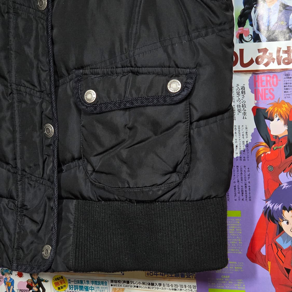 빈티지 락시크 펑크 블랙 후드 패딩 베스트 상품이미지4