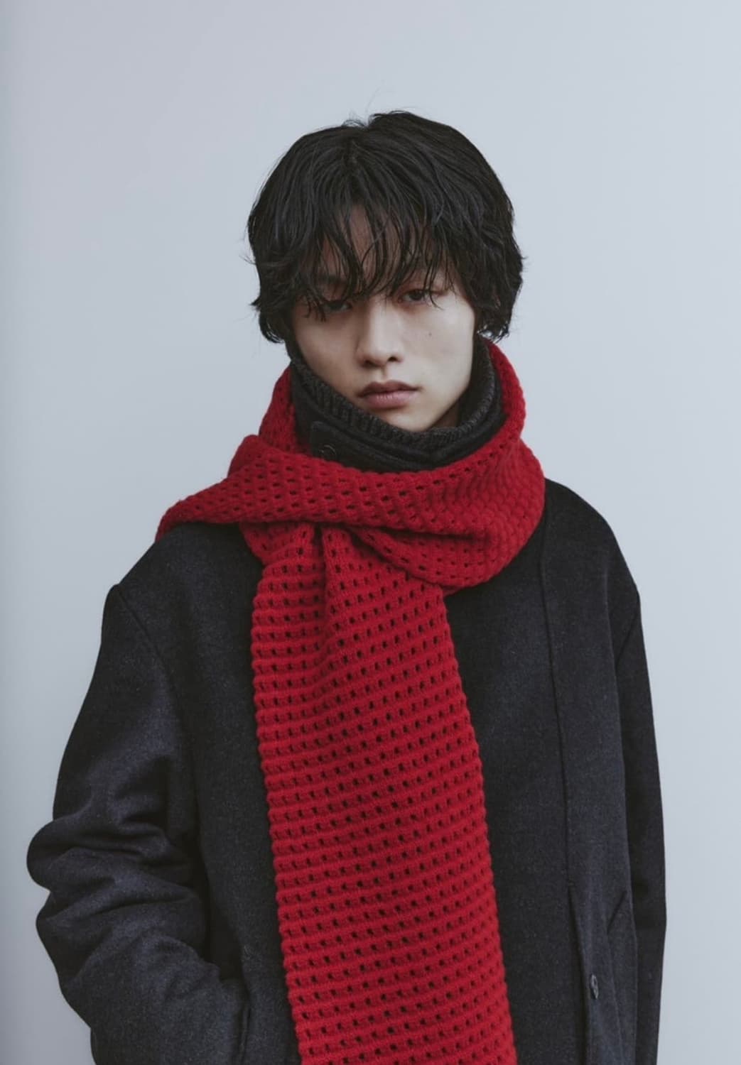 유스 youth 레드 머플러 상품이미지1