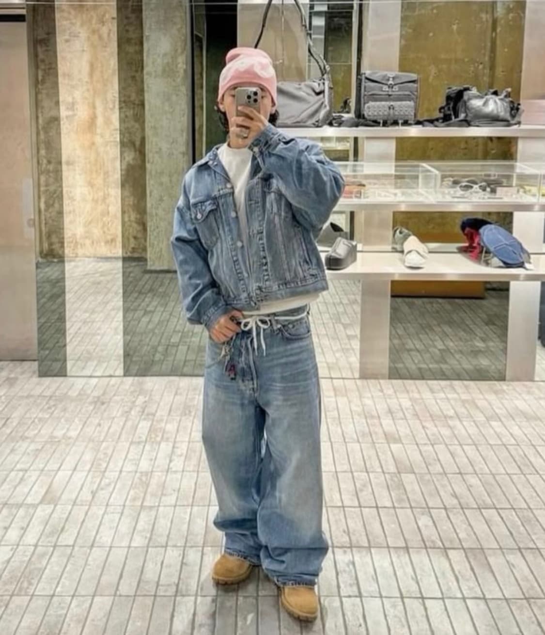 astro baggy jeans- 배기 데님 light blue wash 상품이미지1