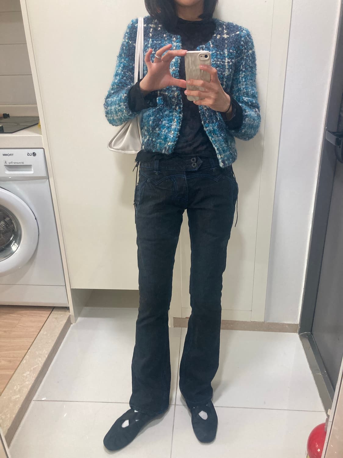 💙희귀컬러💙스터드트위드자켓 상품이미지4