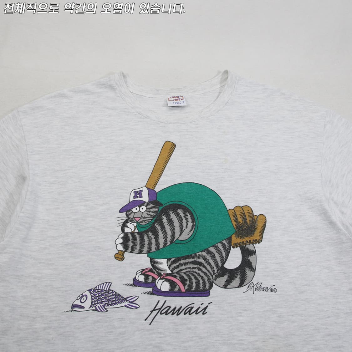 (착용컷) 90's crazy shirt 프린팅 반팔 티셔츠 (102) 상품이미지5