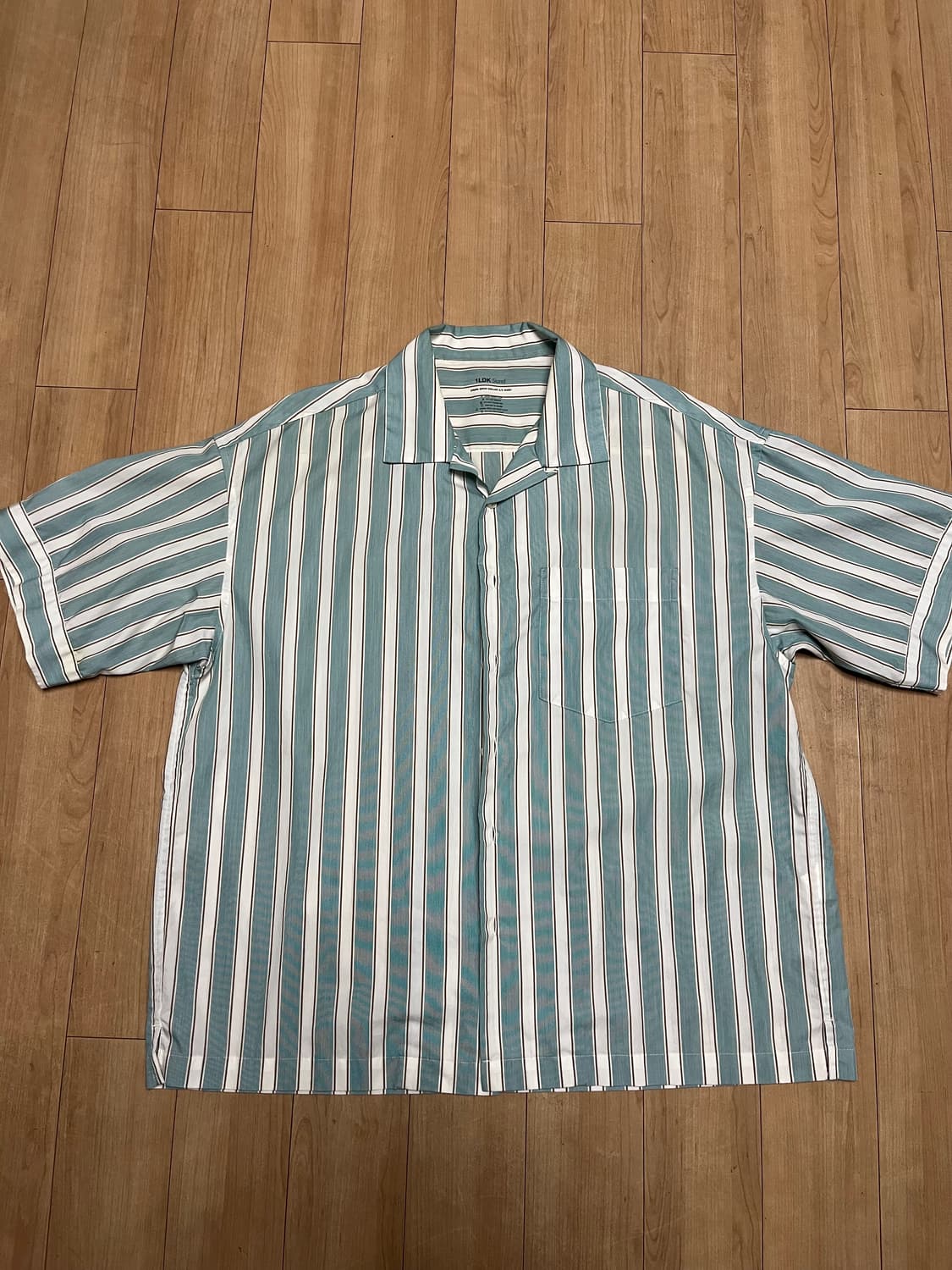 1ldk 스트라이프 오픈카라 셔츠 상품이미지1