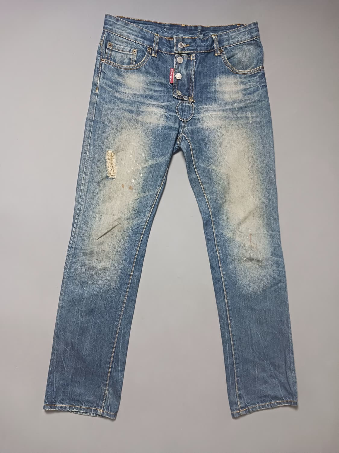 [32] 디스퀘어드2 소프트볼패치 레귤러진 청바지 상품이미지1