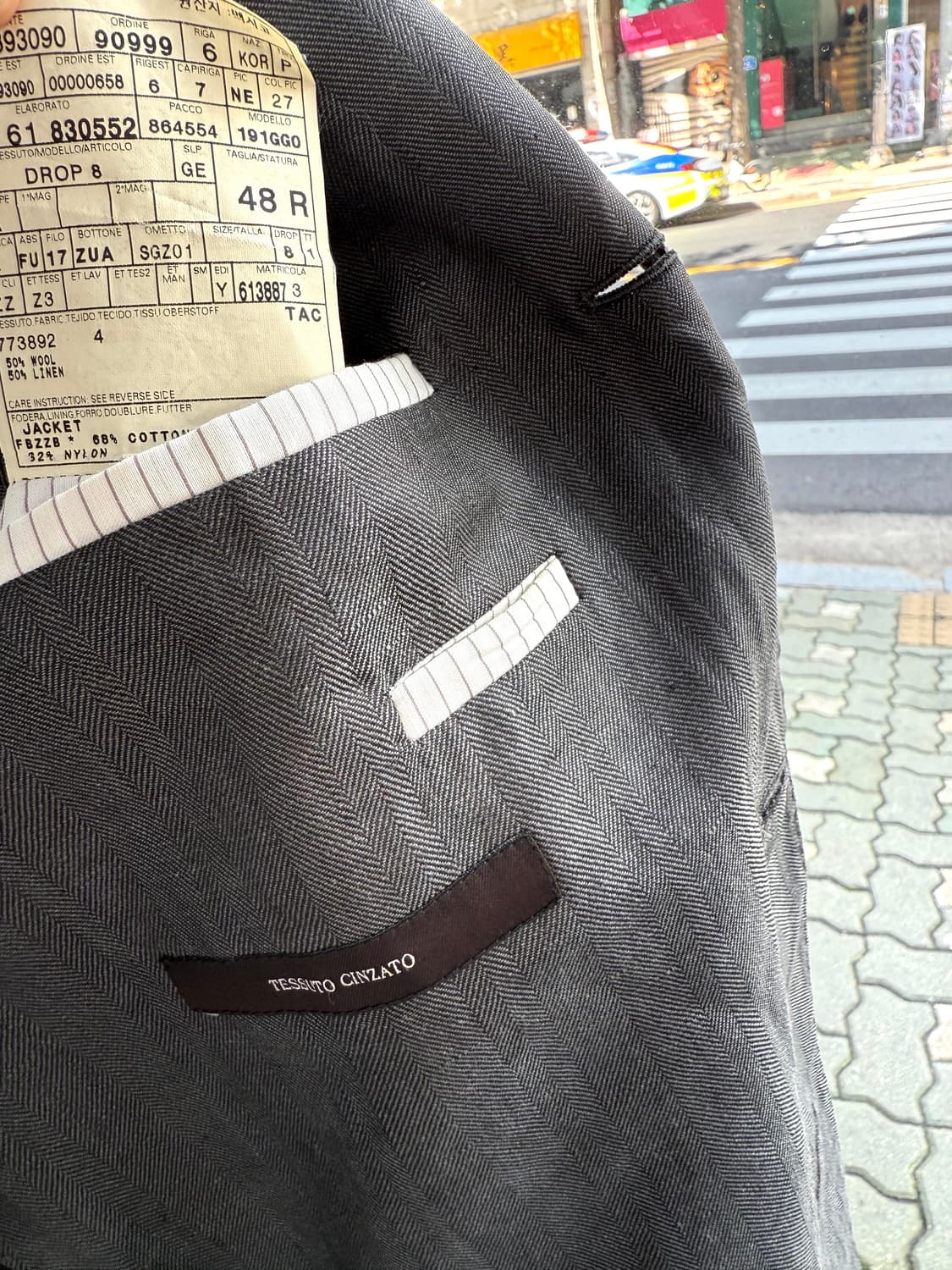 48R/ 제냐 울 모헤어 블레이저 자켓 상품이미지6