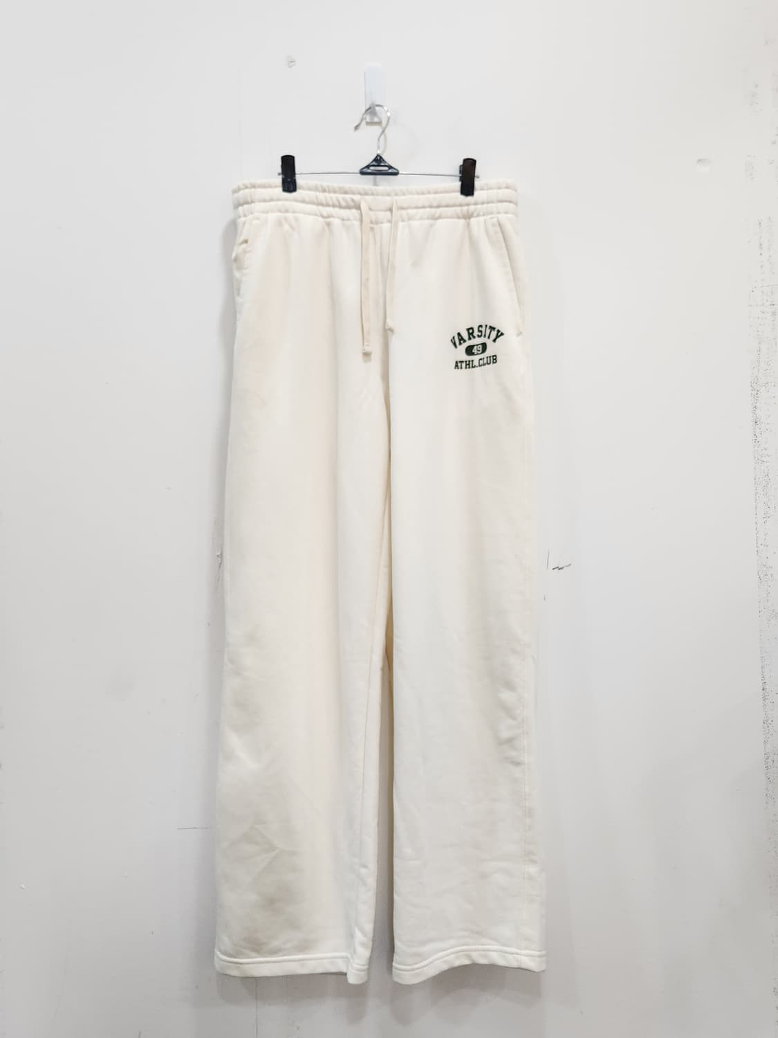  후아유 캠퍼스 엠불럼 와이드 트레이닝 팬츠 L 아이보리 상품이미지1