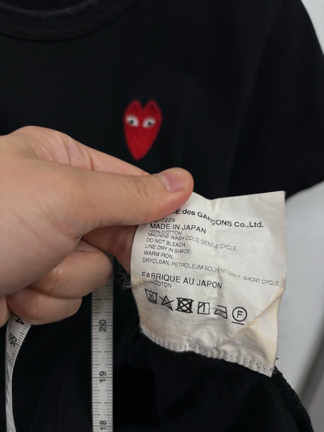 꼼데가르송 여성 반팔티 상품이미지5