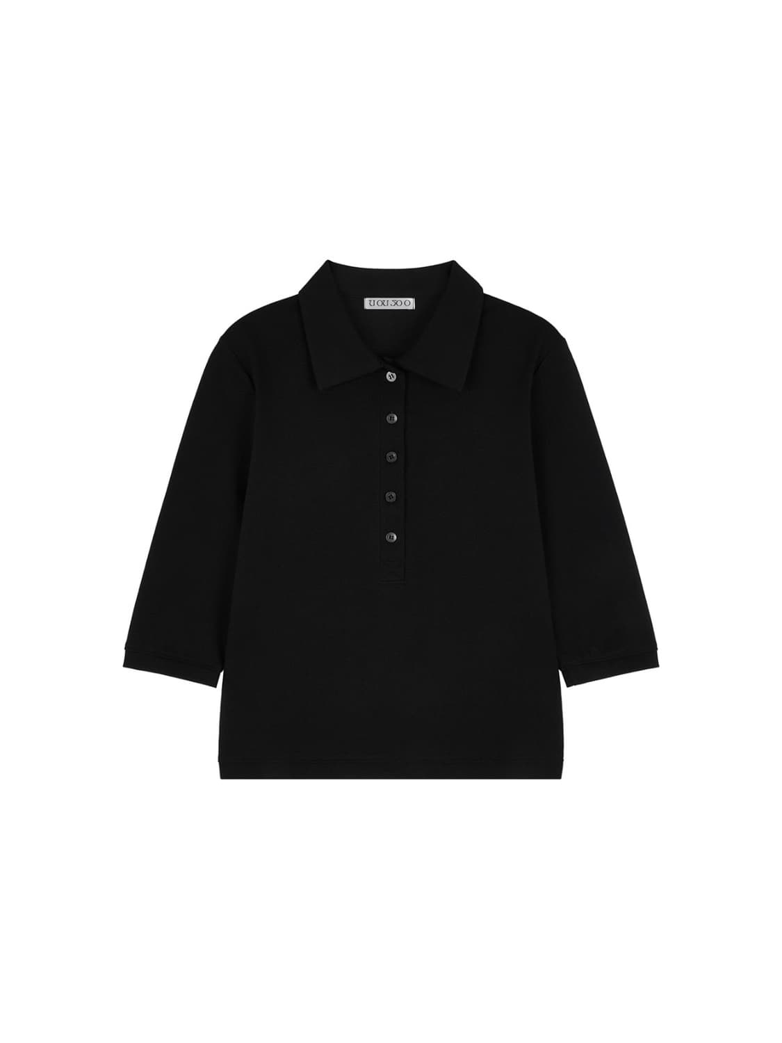 우우소오 피케 롱슬리브(블랙) 상품이미지1