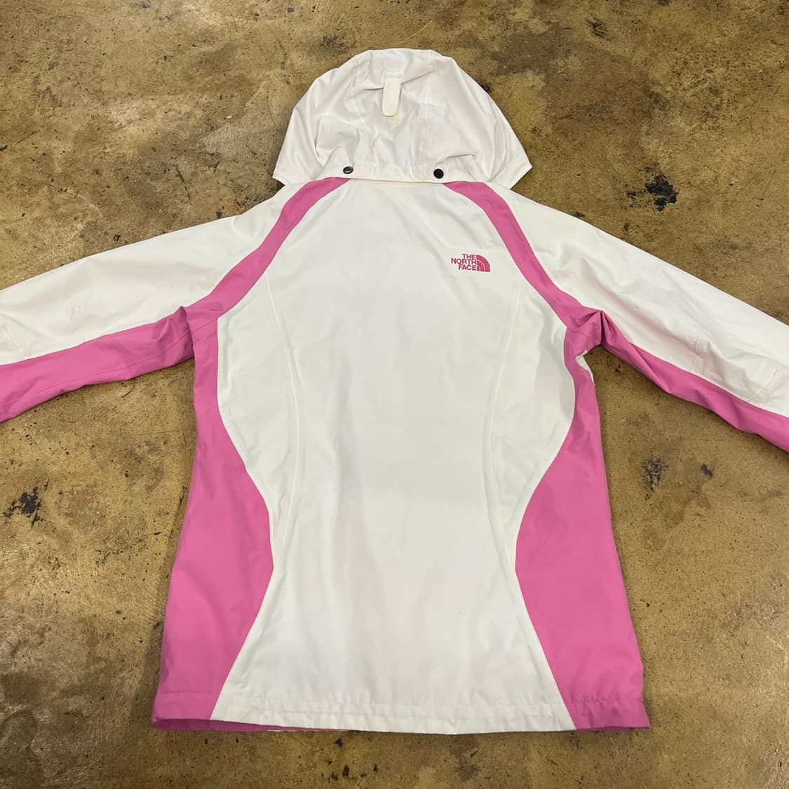 [정품/L] 노스페이스 화이트 핑크 바람막이 후드 자켓 b18 상품이미지3