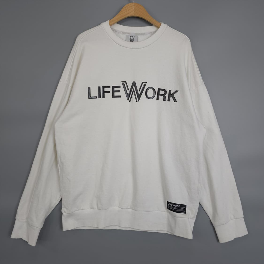 라이프워크(LIFE WORK) 프렌치불독 백프린트 맨투맨 L 상품이미지1