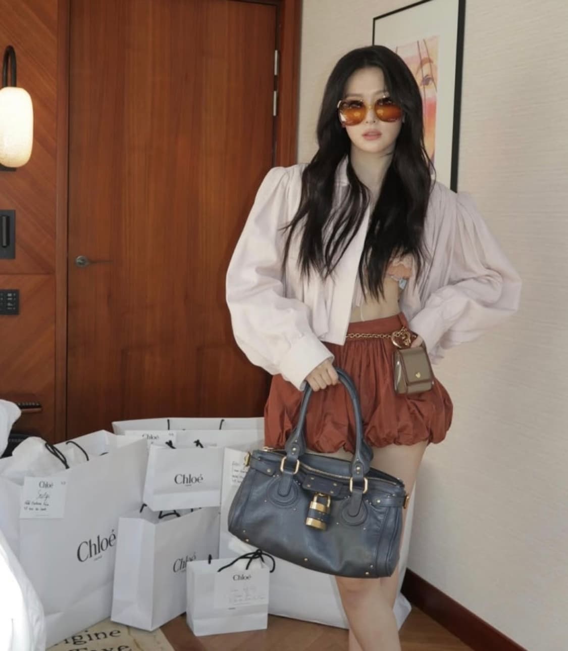 [A+ 정품] 끌로에 패딩턴백 그레이카키 상품이미지10