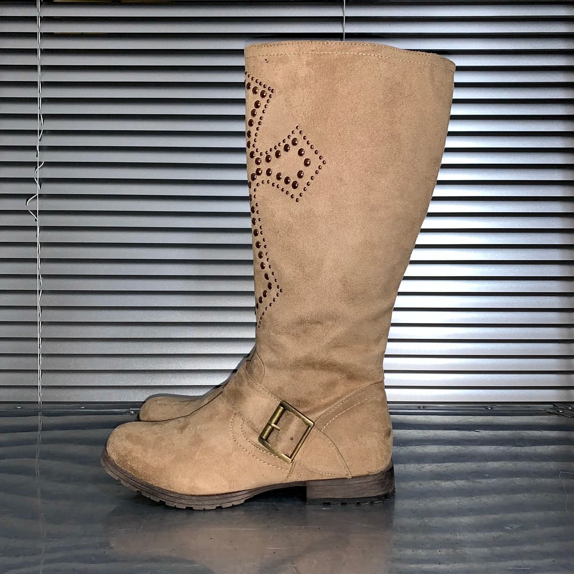 00s 크로스 인조 스웨이드 라이딩 부츠 상품이미지3