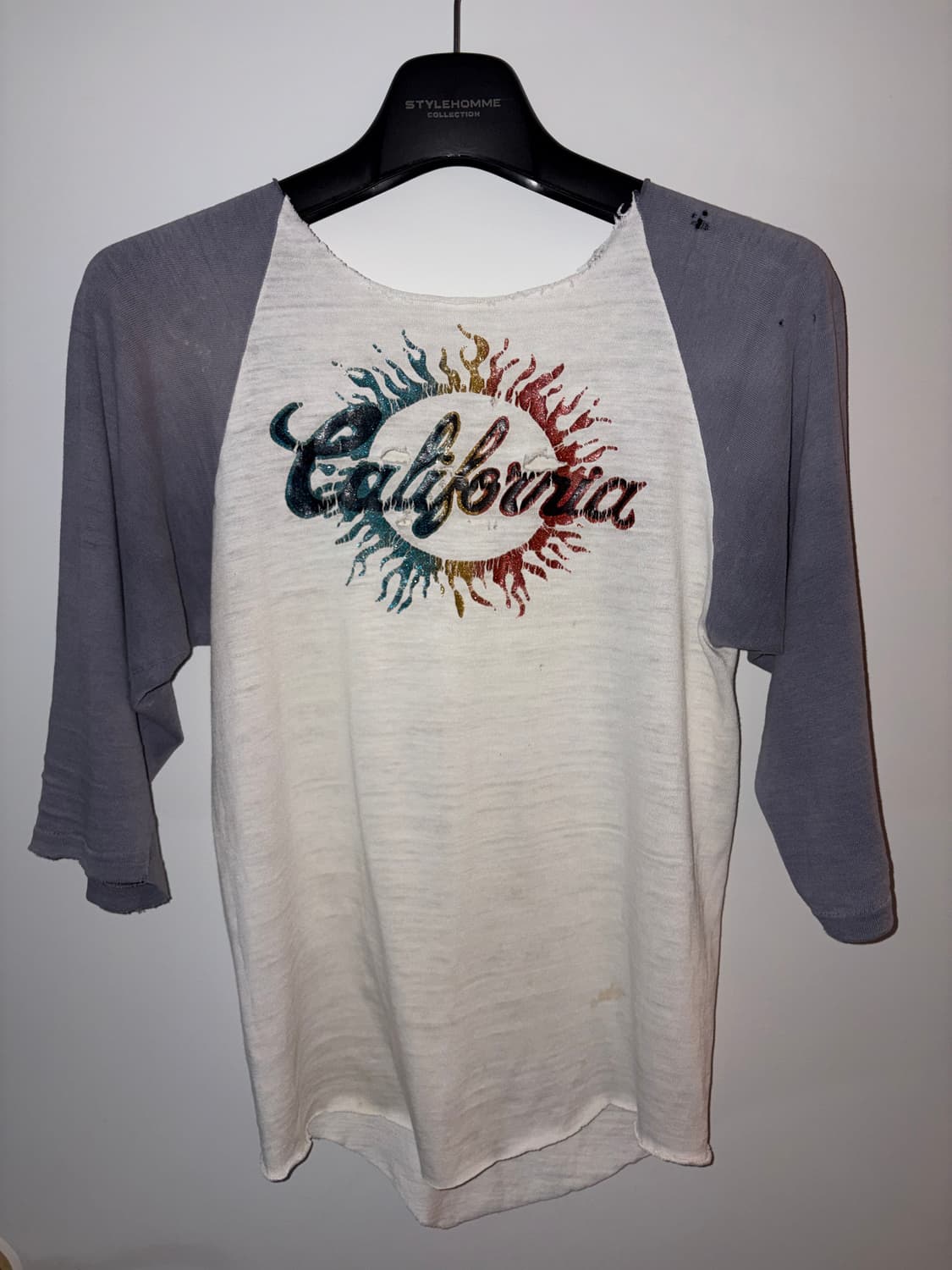 80s Vintage Natural Distressed 3/4 tee 상품이미지1