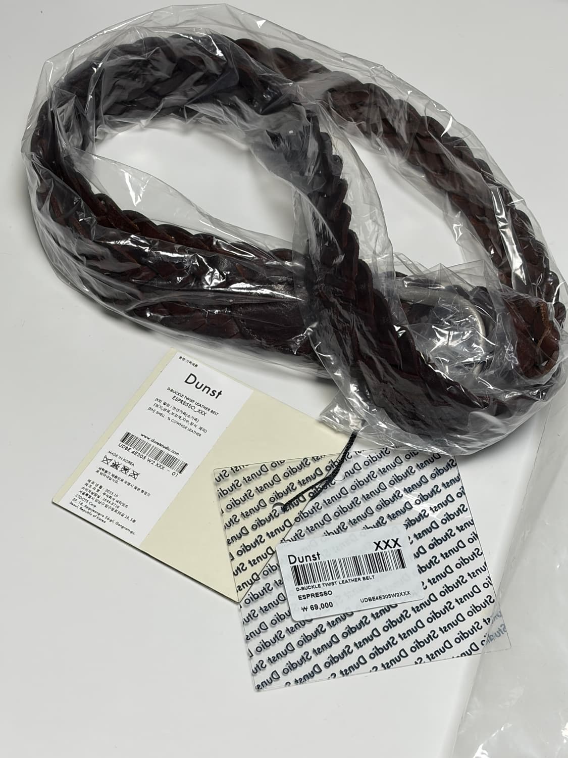 던스트 D-버클 트위스트 가죽 벨트 에스프레소  상품이미지3